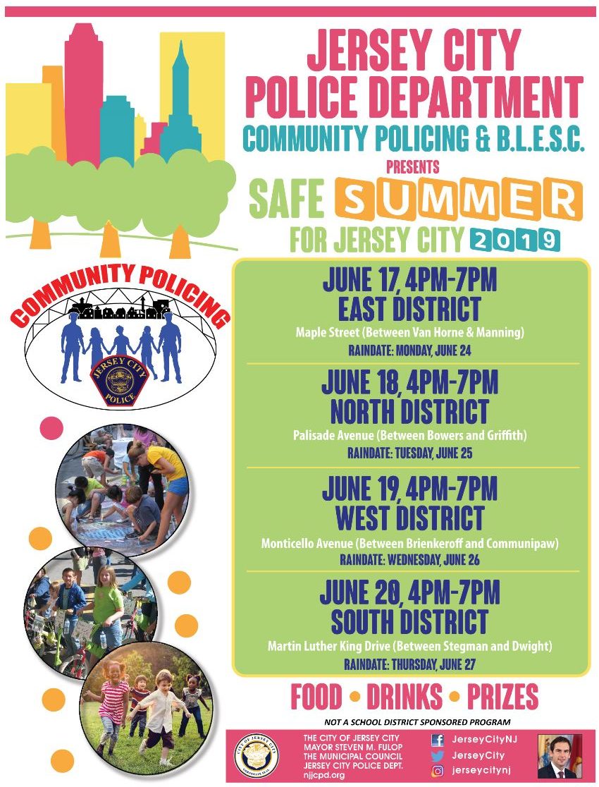 Safe Summer for Jersey City 2019 Jersey City Cultural Affairs