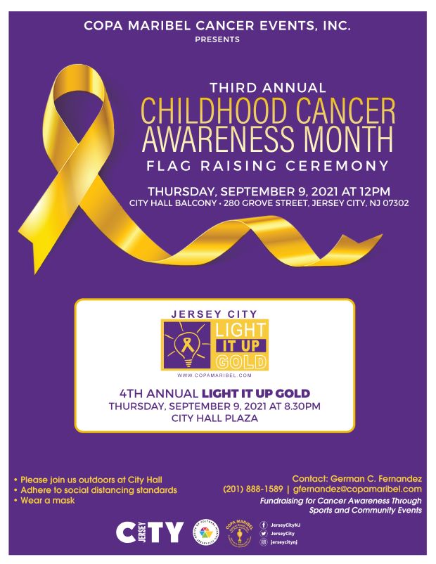 deep purple background with a gold ribbon in the right hand coThe international awareness symbol for Childhood Cancer is the gold ribbon. Unlike other cancer awareness ribbons, which focus on a singular type of cancer, the gold ribbon is a symbol for all forms of cancer affecting children and adolescents.rner. with a gold