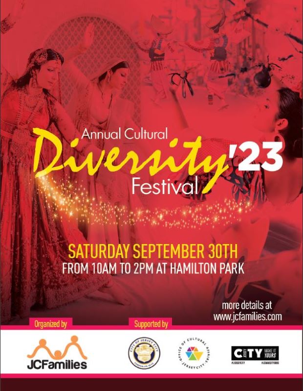 ANNUAL CULTURAL DIVERSITY 2023 FESTIVAL BEING HELD ON SATURDAY, SEPTEMBER 30TH FROM TEN AM TO 2 PM AT HAMILTON PARK.