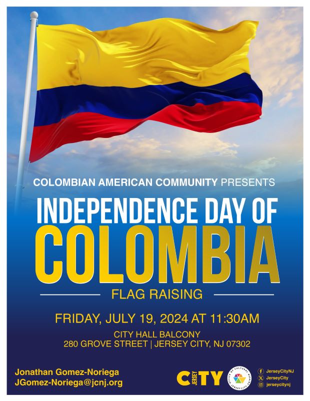 COLUMBIA FLAG RAISING FIRDAY, JULY 19TH AT 11:30AM CITY HALL BALCONY