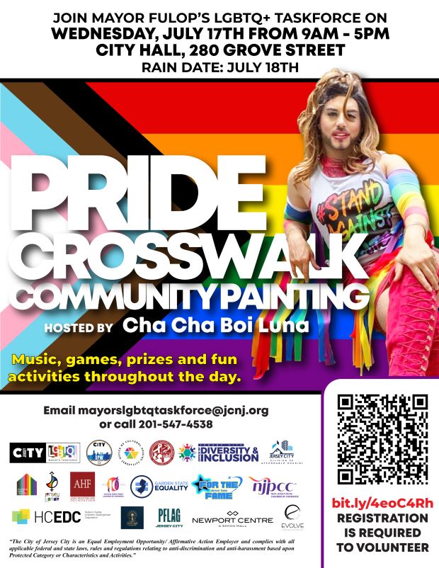 PRIDE CORSSWALK COMMUNITY PAINTING HOSTED BY CHA CHA BOI LUNA JULY 17 9AM TO 5PM