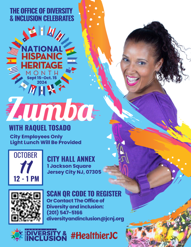 ZUMBA OCTOBER 11TH AT CITY HALL ANNEX 12PM TO 1PM