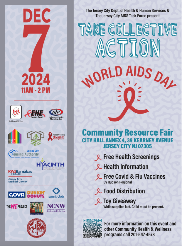 DECEMBER 7TH FROM 11AM TO 2PM WORLD AIDS DAY AT THE CITY HALL ANNEX 39 KEARNEY AVE