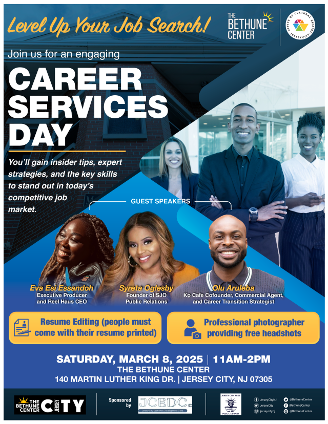 CAREER SERVICES DAY AT THE BETHUNE CENTER MARCH 8TH 11AM -2PM