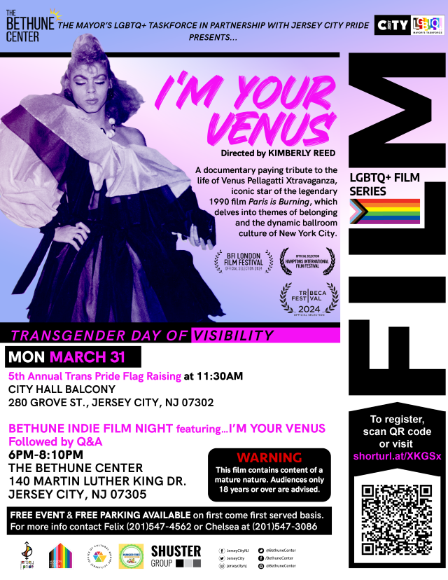 THE BETHUNE CENTER INDIE FILM NIGHT FEATURING I'M YOUR VENUS ON MONDAY, MARCH 31ST AT 6PM TO 8PM WITH A QUESTION AND ANSWER AFTER AT THE BETHUNCE CENTER 140 MARTIN LUTHER KING DRIVE