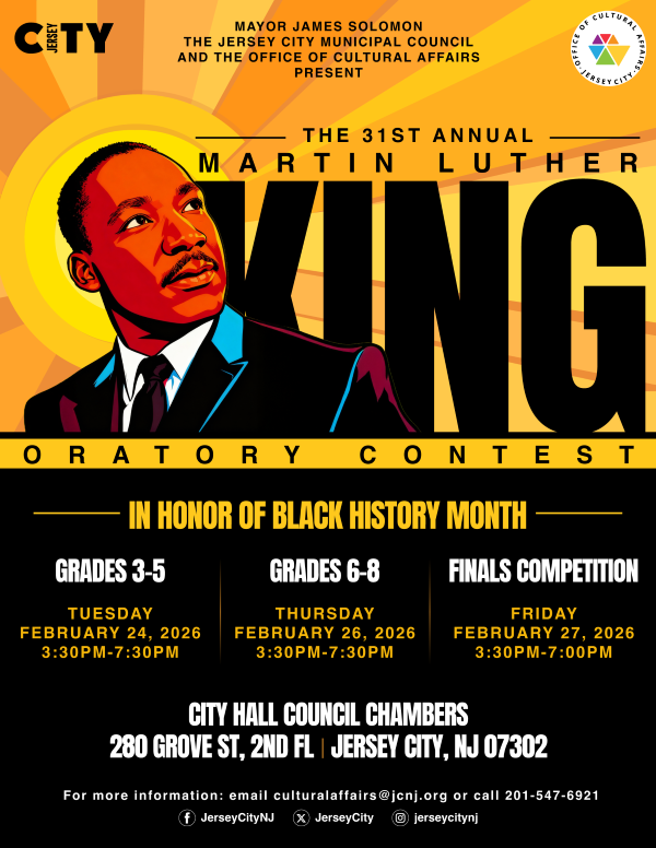 THE 31ST MLK ORATORY CONTEST TUESDAY, FEBRUARY 24TH, THURSDAY FEBRUARY 26TH AND FRIDAY FEBRUARY 27TH AT CITY HALL CHAMBERS 3:30 TO 7:30 PM 
