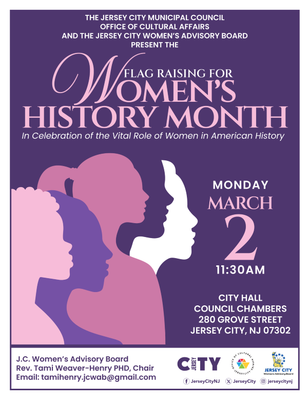 FLAG RAISING FOR WOMEN'S HISTORY MONTH MONDAY, MARCH 2 AT 11:30 AM IN CITY HALL COUNCIL CHAMBERS 